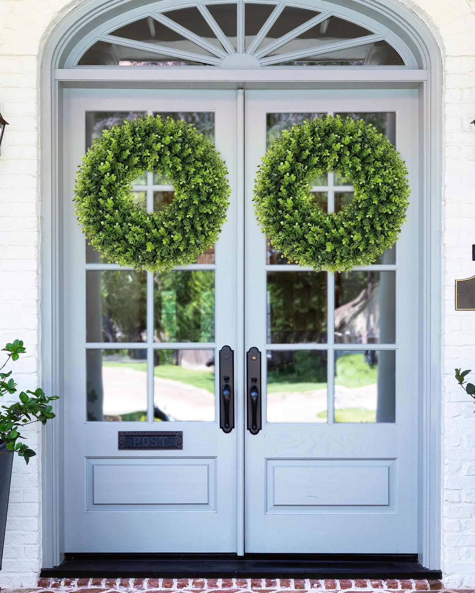 Petalyn wreath mounted on wall, adding natural texture to living space.
