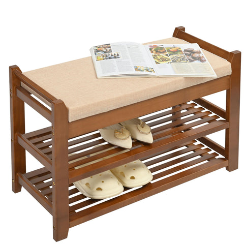 PETKABOO shoe rack bench demonstrates compact entryway design saving space.