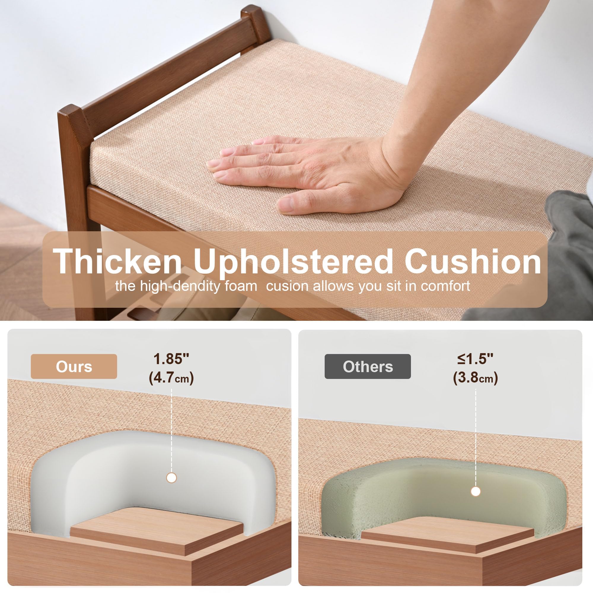 PETKABOO sturdy-plate bench supports up to 330 pounds for everyday use.