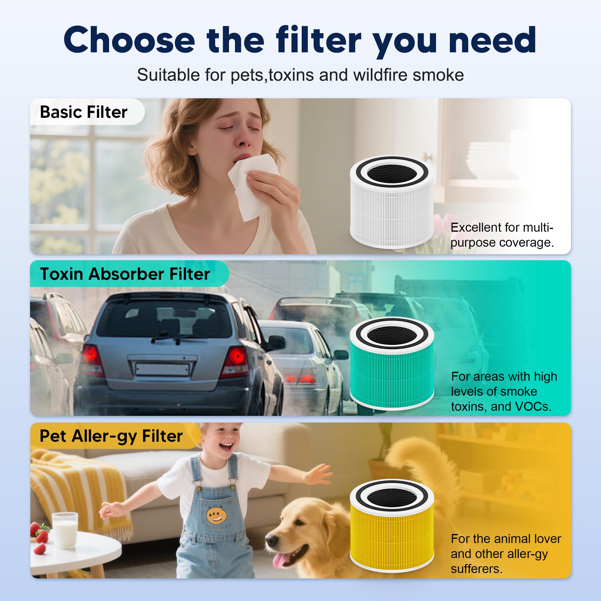 PETOX 240 yellow-cap filter aids quick identification in pet households.