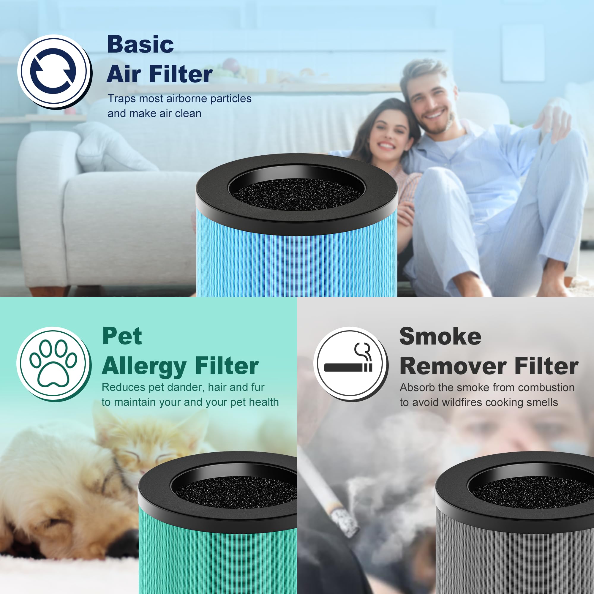 PETOX activated carbon filter detail captures odors and gases