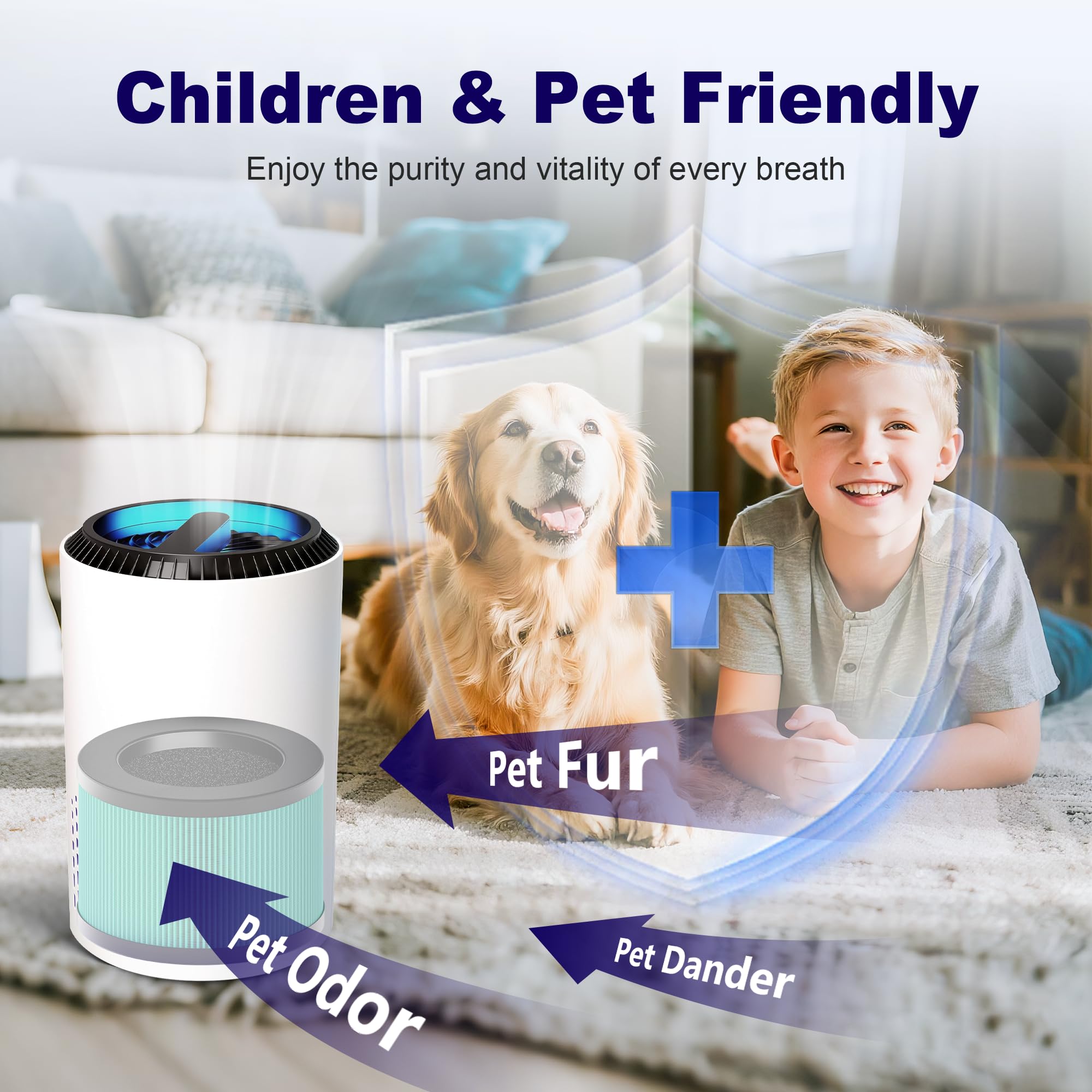 PETOX four-stage filtration system with carbon layer detail