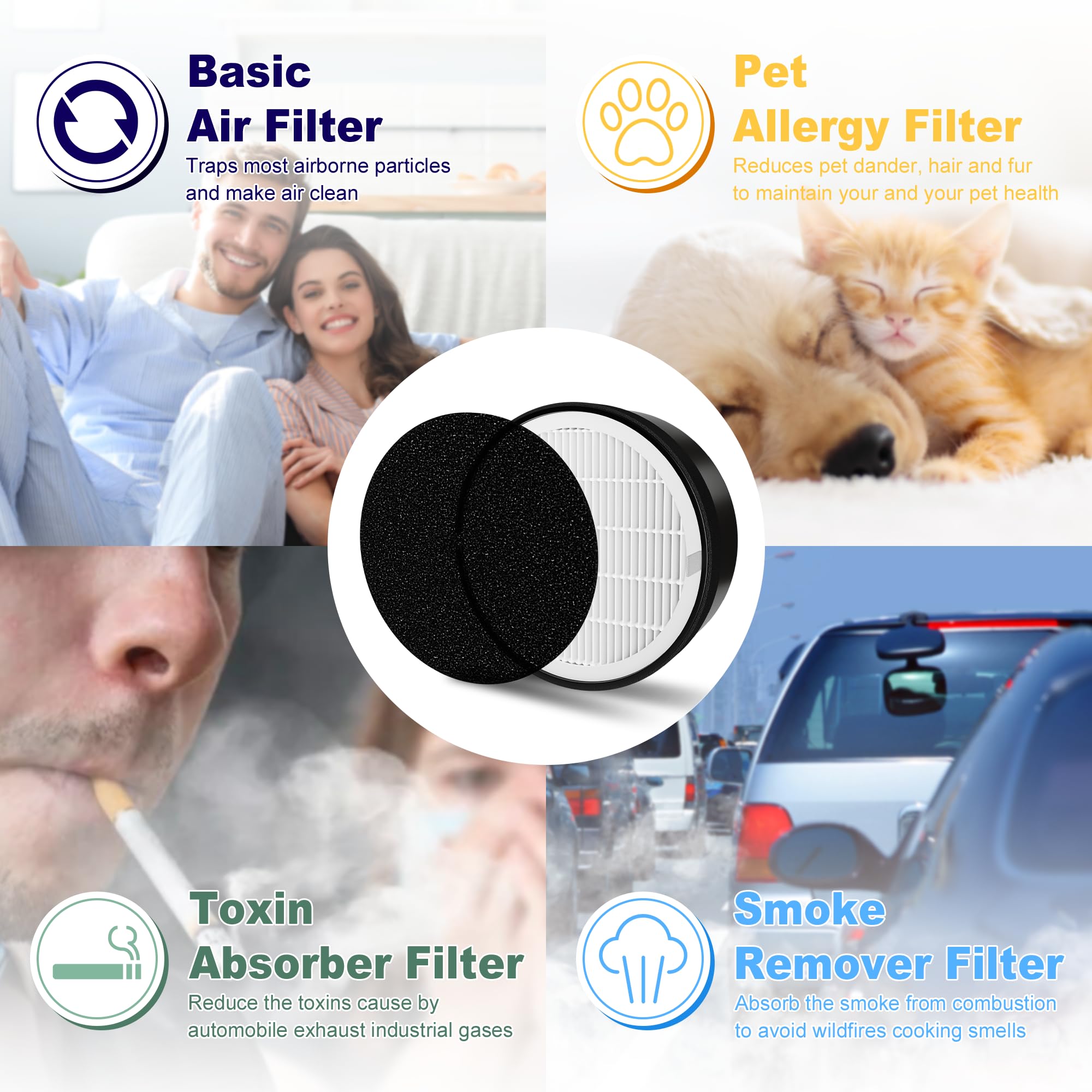 Petox LV-H132 replacement filter inside purifier housing fits LEVOIT models.