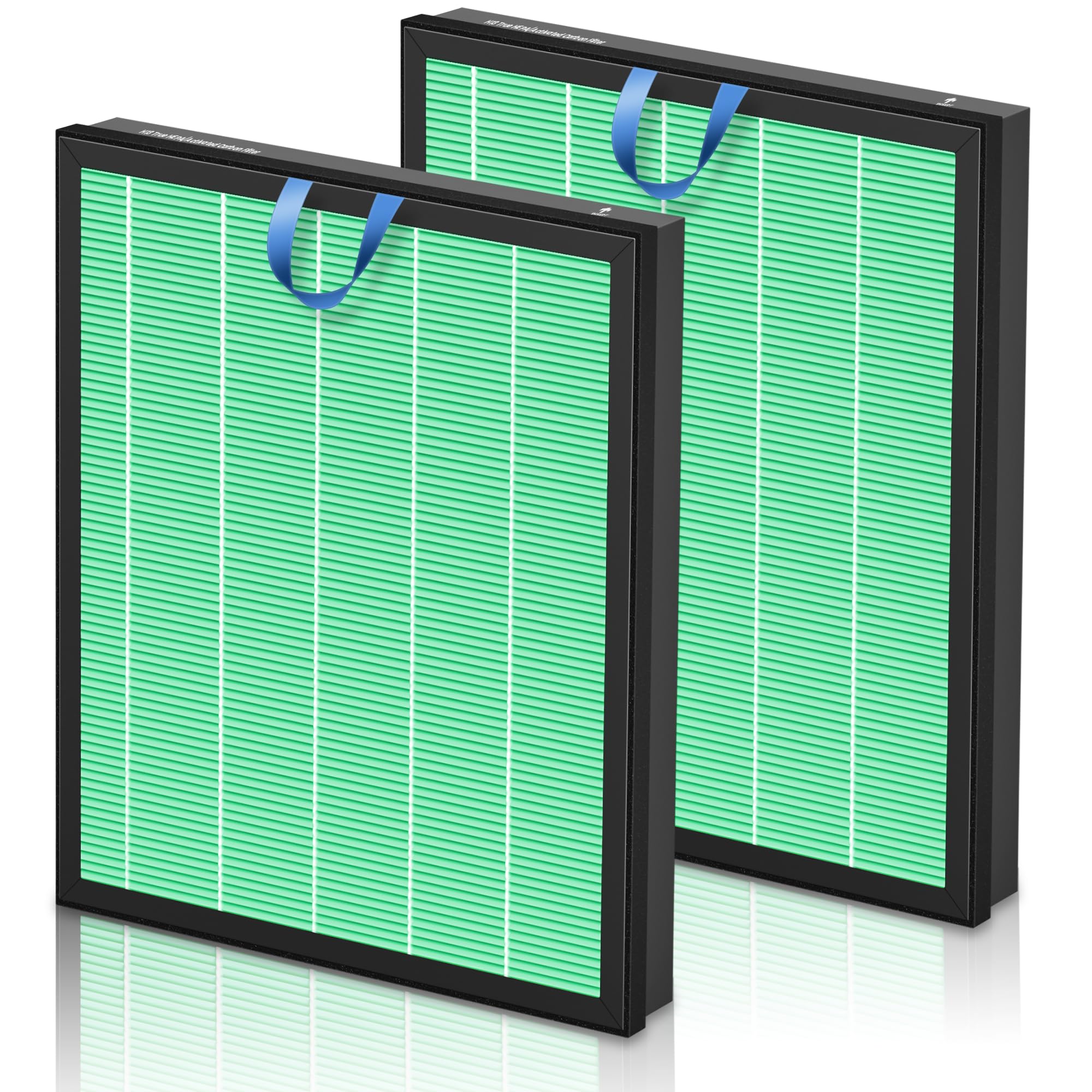 PETOX Vital 200S filter 2-pack display, compatible with Levoit purifiers for easy maintenance