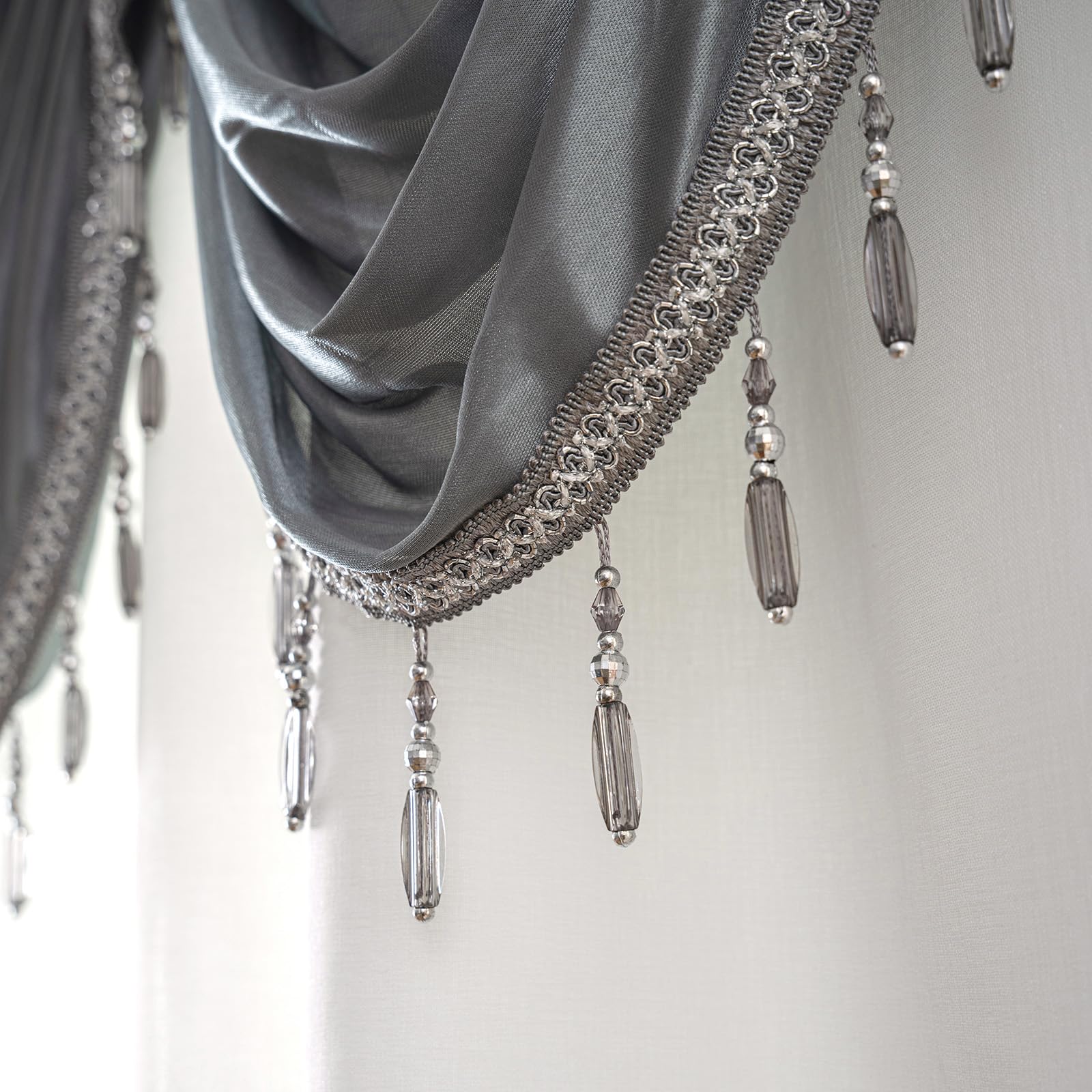 Petrichor gray 54x84 curtain frames a bright, versatile space.