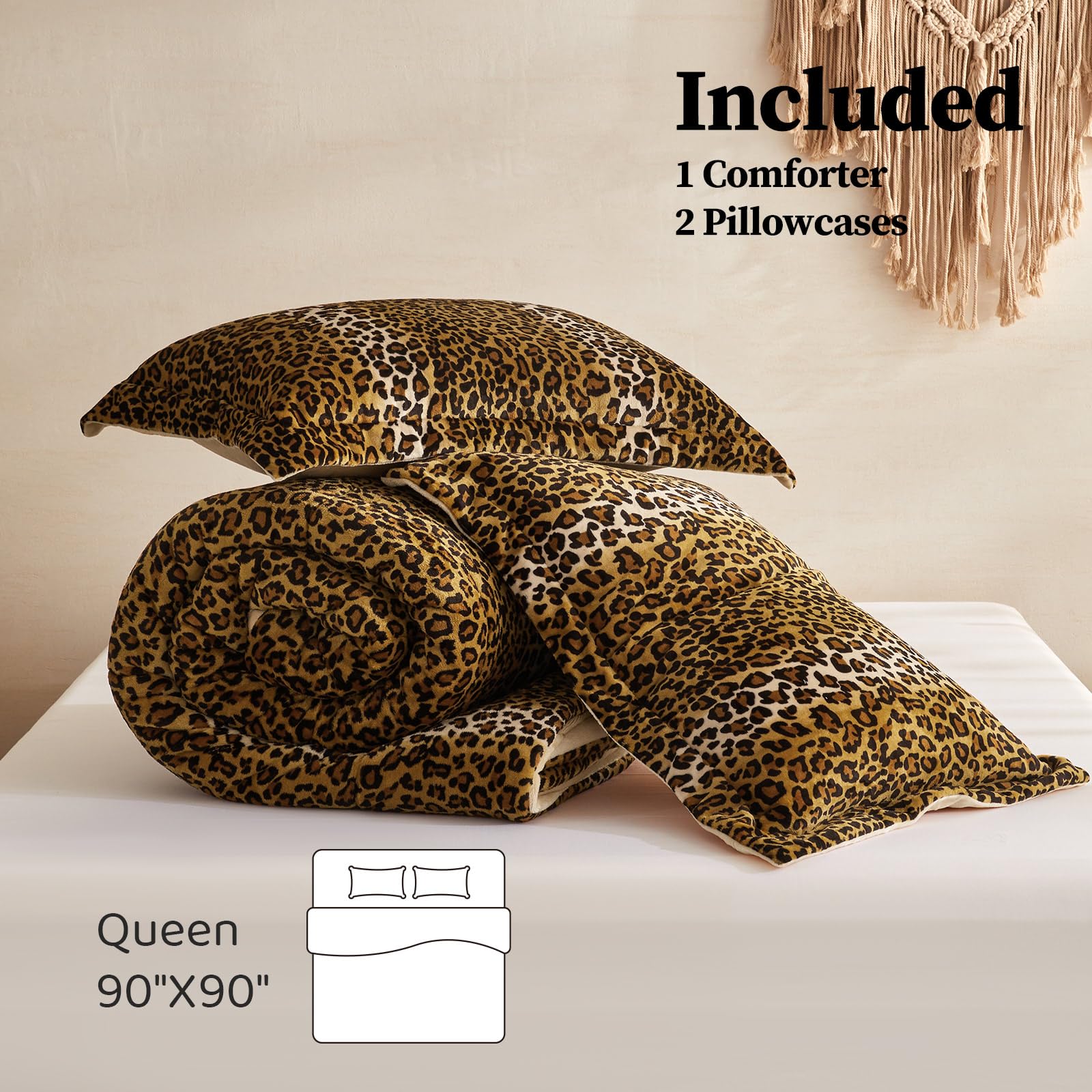 Petrichor queen-size bed set includes two pillow shams for coordinated styling.