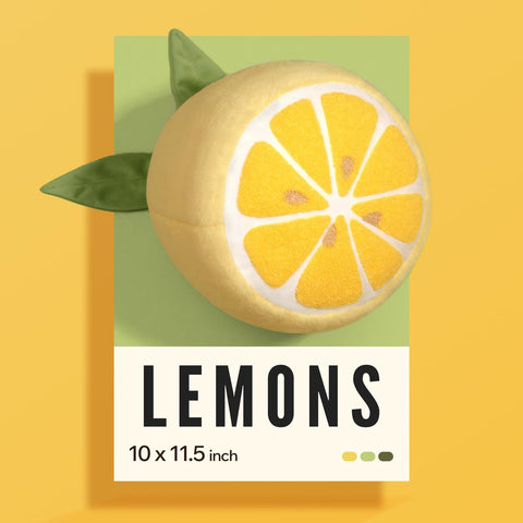 Phantoscope Lemon-shaped Throw Pillow styled on sofa for living room decor.