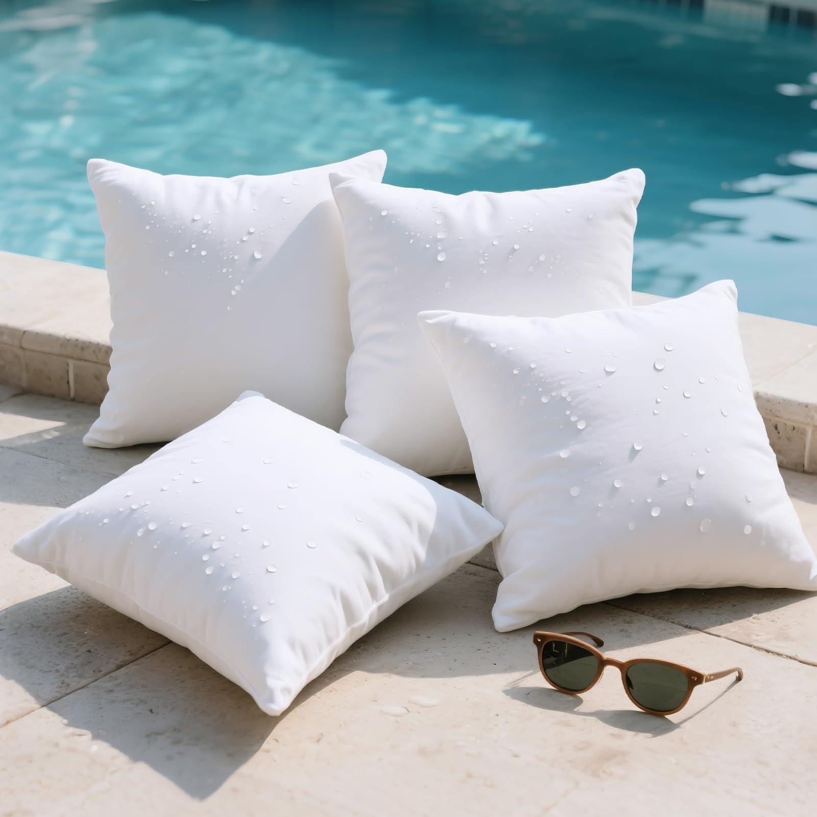 Phantoscope outdoor pillow inserts 18x18 pack four offering plush comfort for patios