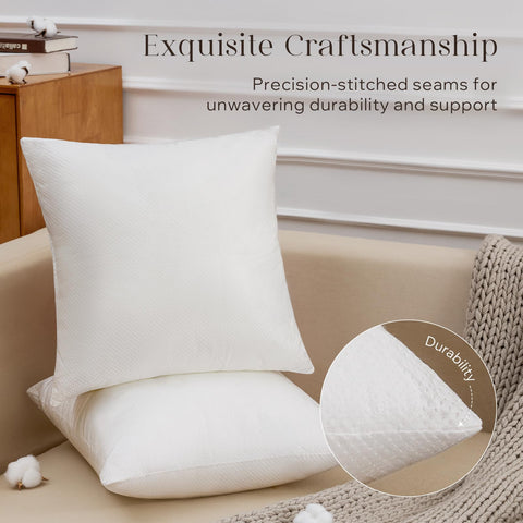Phantoscope pillow inserts filled to at least 90% for plump corners.
