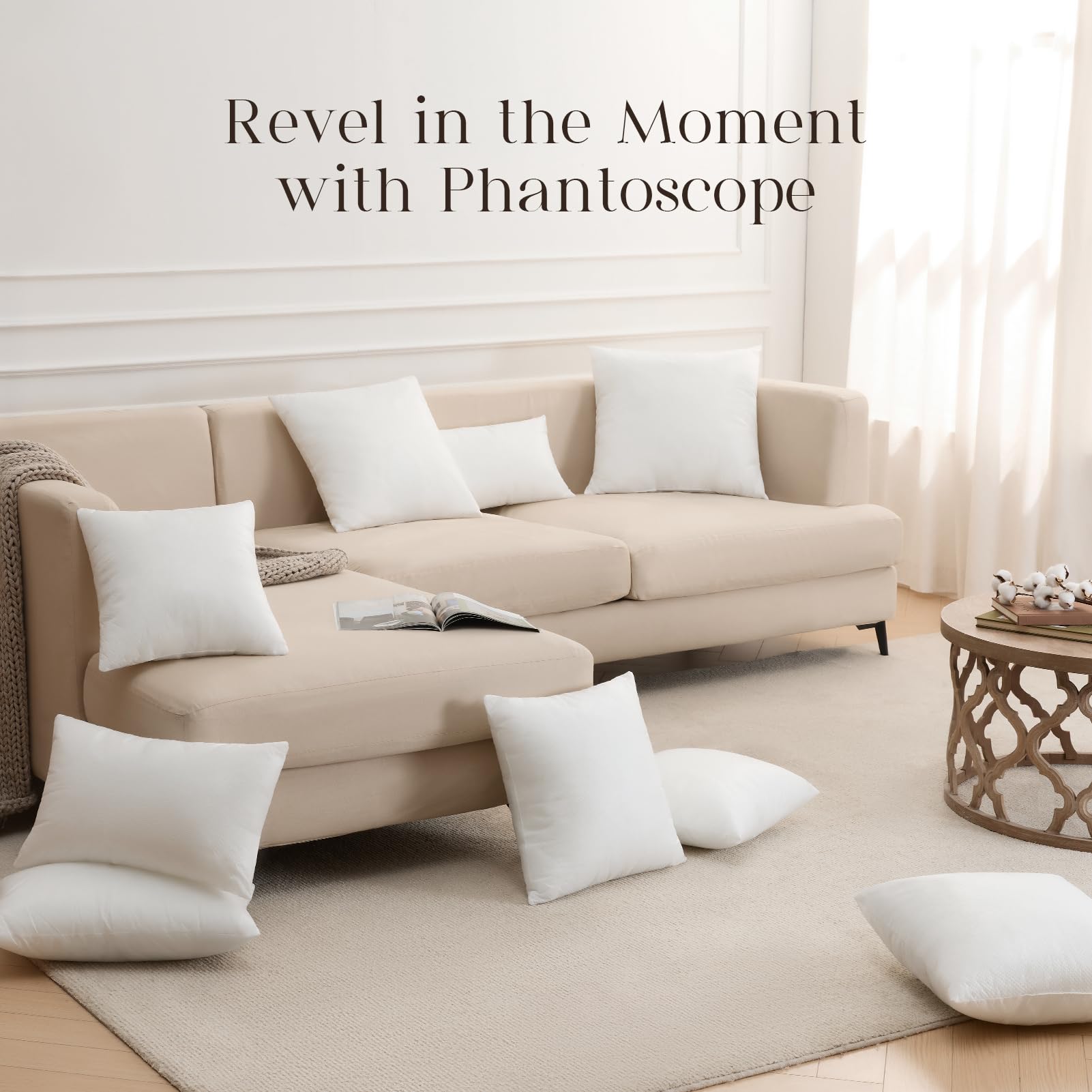 Phantoscope pillow inserts use soft 7D fiber for resilience.