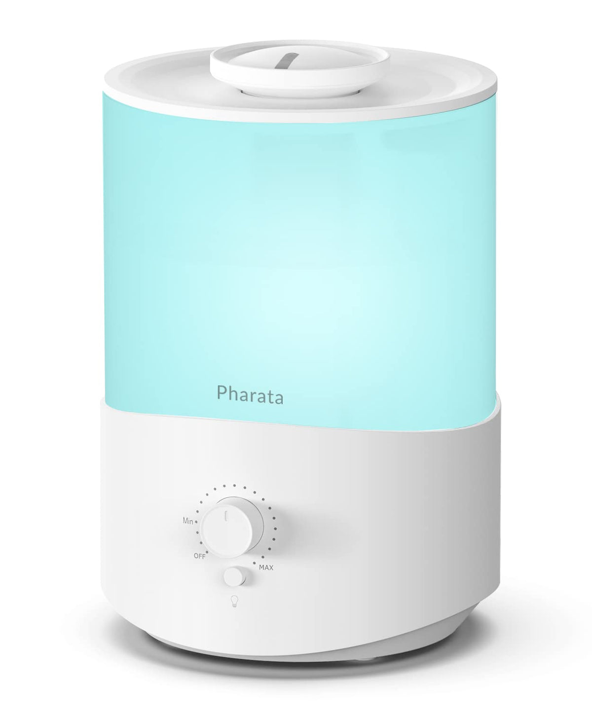 Pharata humidifier 2.5L top-fill tank for long-lasting mist in large rooms