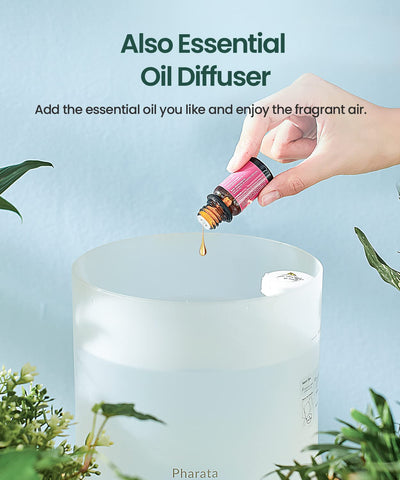 Pharata adjustable mist output dial for personalized humidity