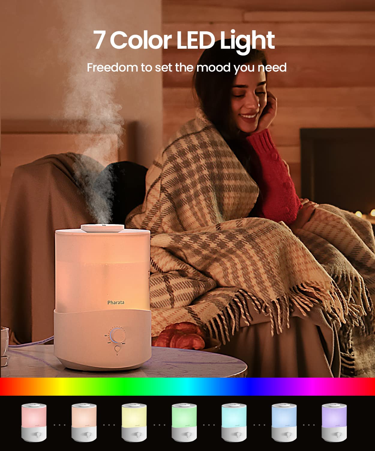 Pharata essential oil diffuser option for a calming home spa ritual