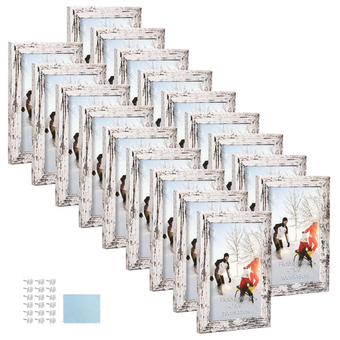 PHAREGE 4x6 distressed white picture frame in bulk for family photos
