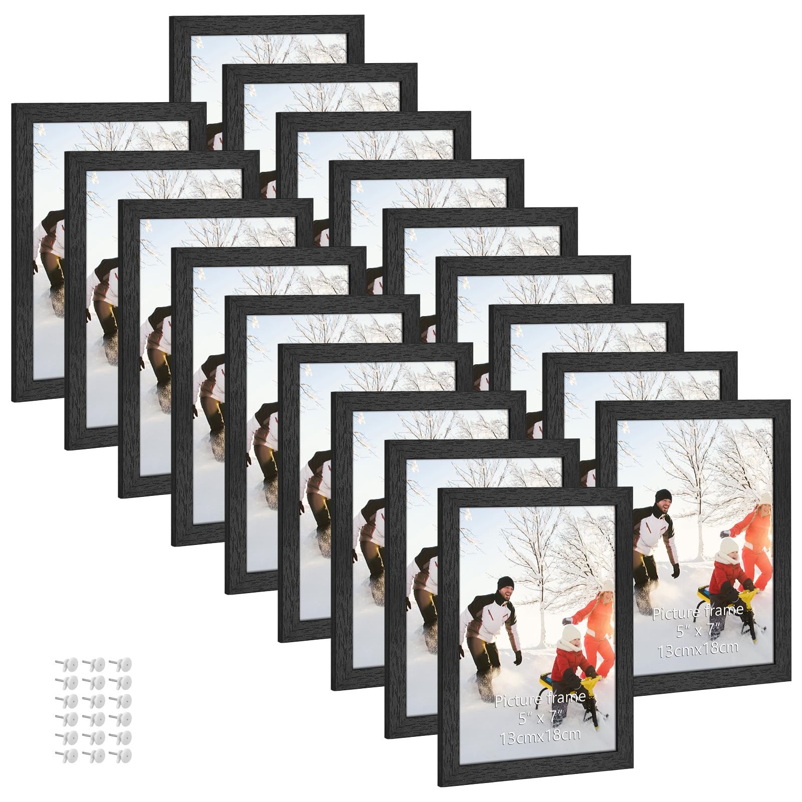PHAREGE 5x7 frame with black MDF border for a clean minimalist display.