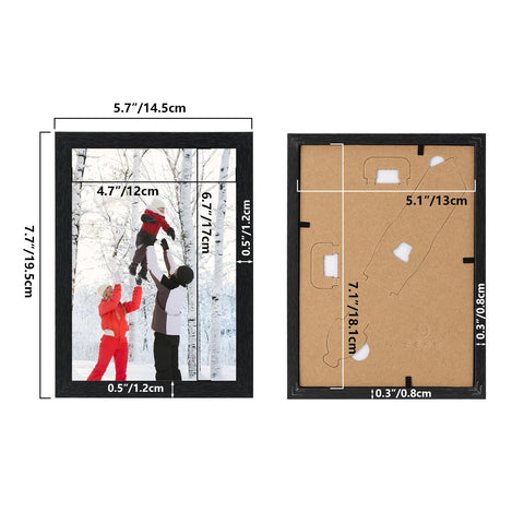PHAREGE 5x7 frame shown on tabletop or wall for versatile photo display.