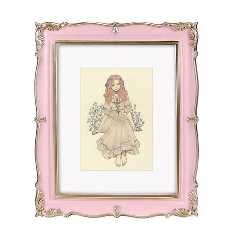PHAREGE vintage 8x10 pink gold frame with ornate edge for elegant memories.