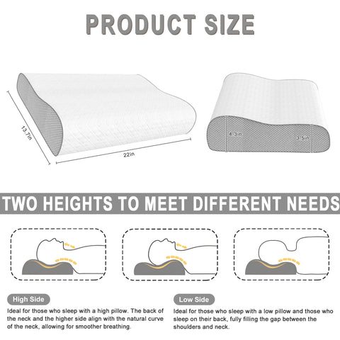 Phent zari ergonomic contour pillow designed for neck and spine alignment