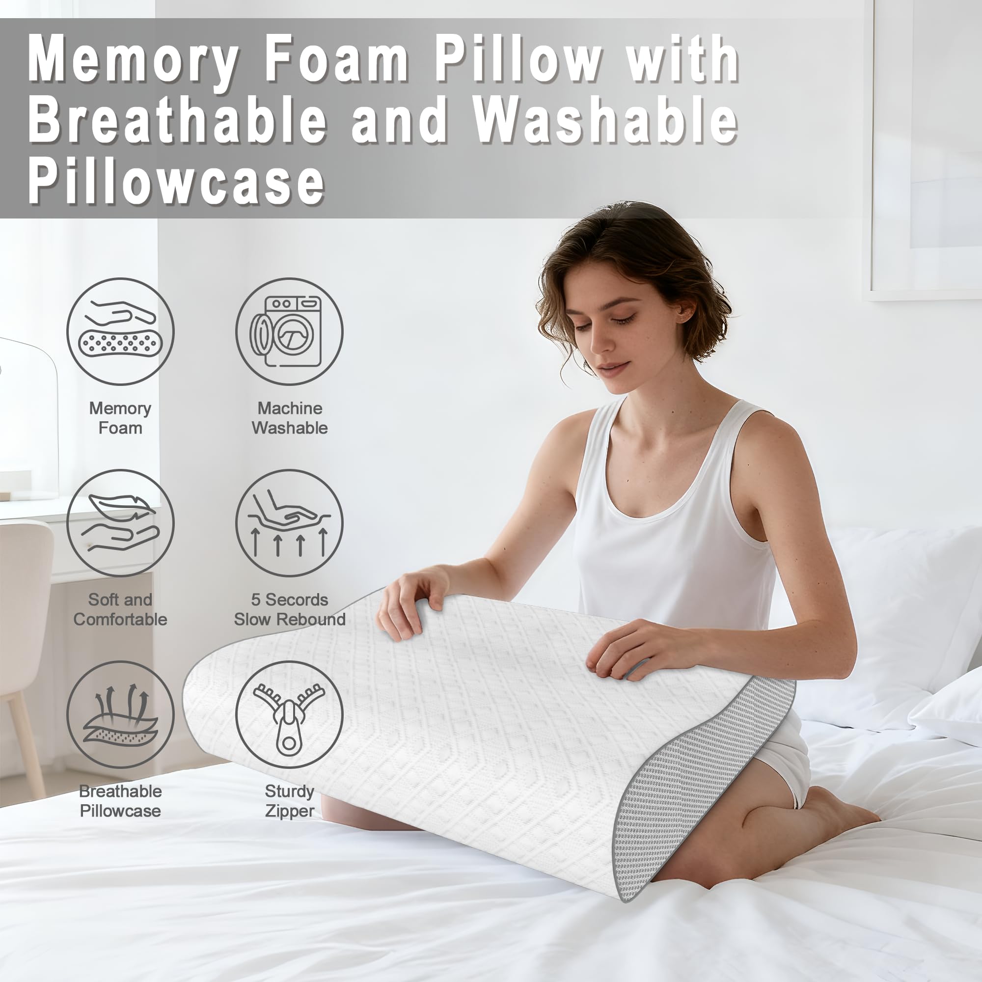 Phent zari two-height adjustable pillow for personalized neck support