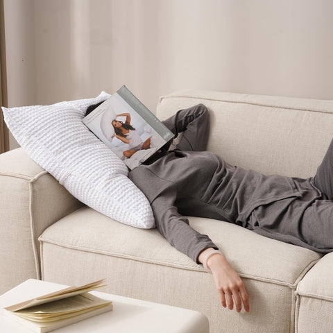 PHF 26x26 pillow cover shows size accuracy for a perfect fit.