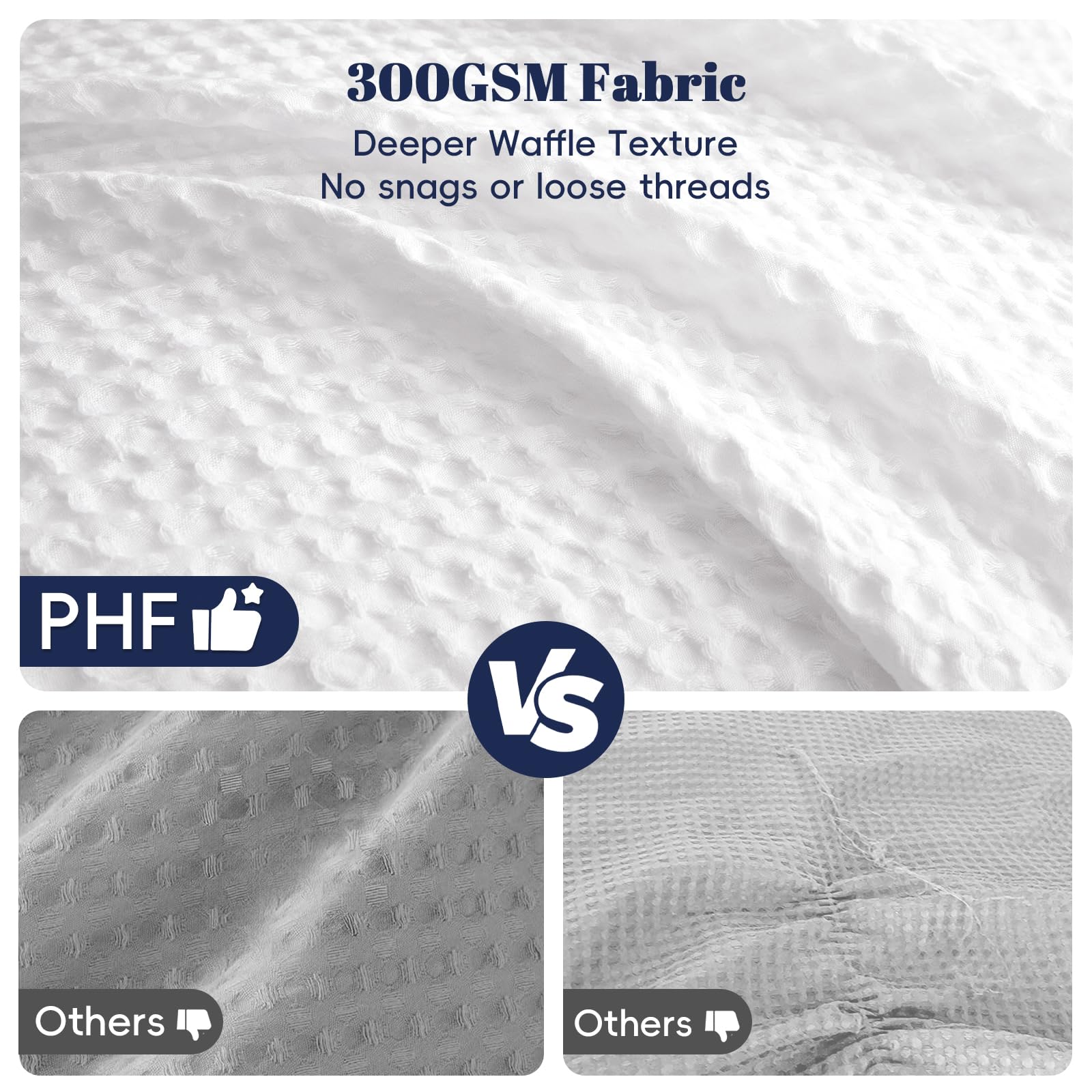 PHF comforter 90 by 90 inches fits standard queen beds snugly and neatly