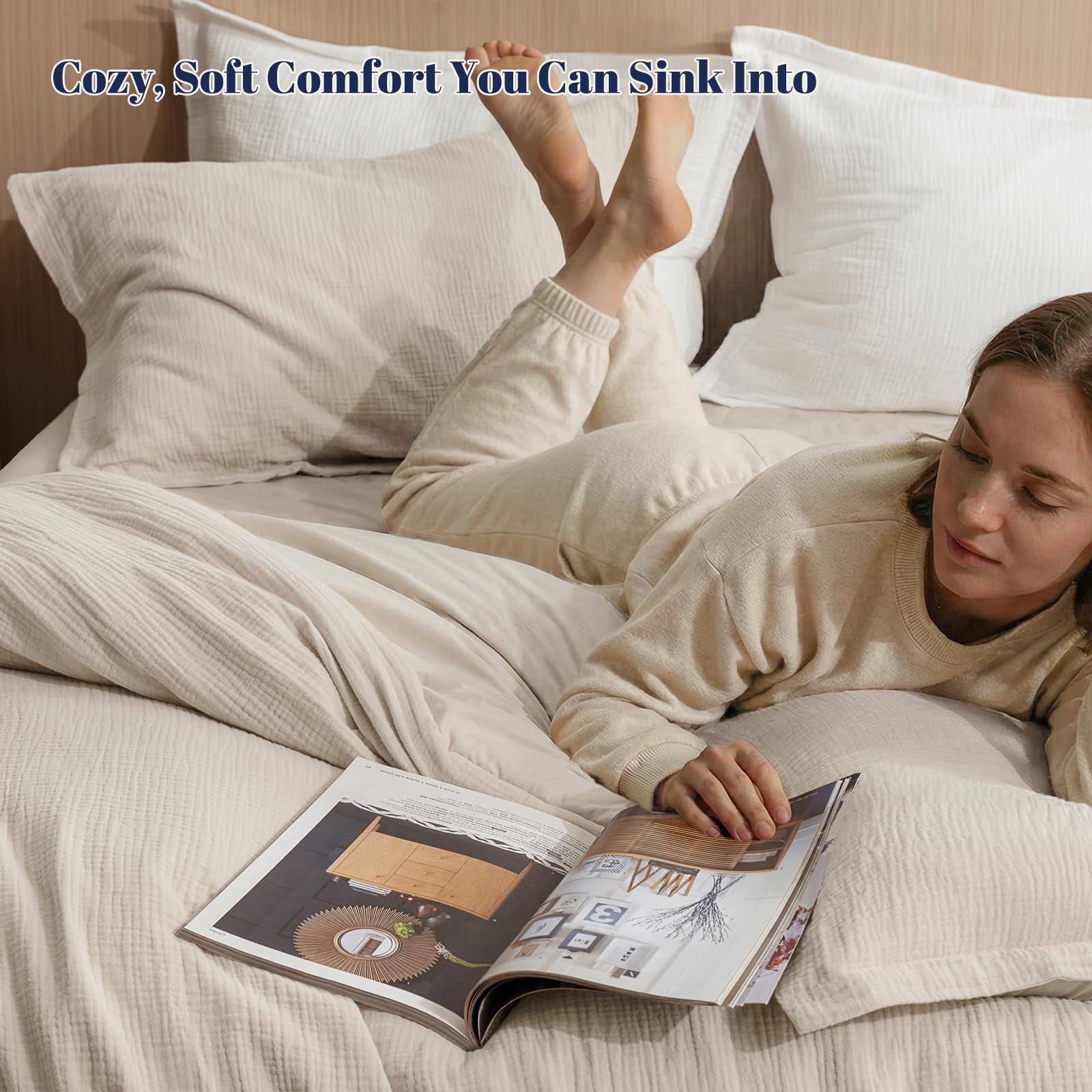 PHF comforter set King shams create a coordinated, soft look