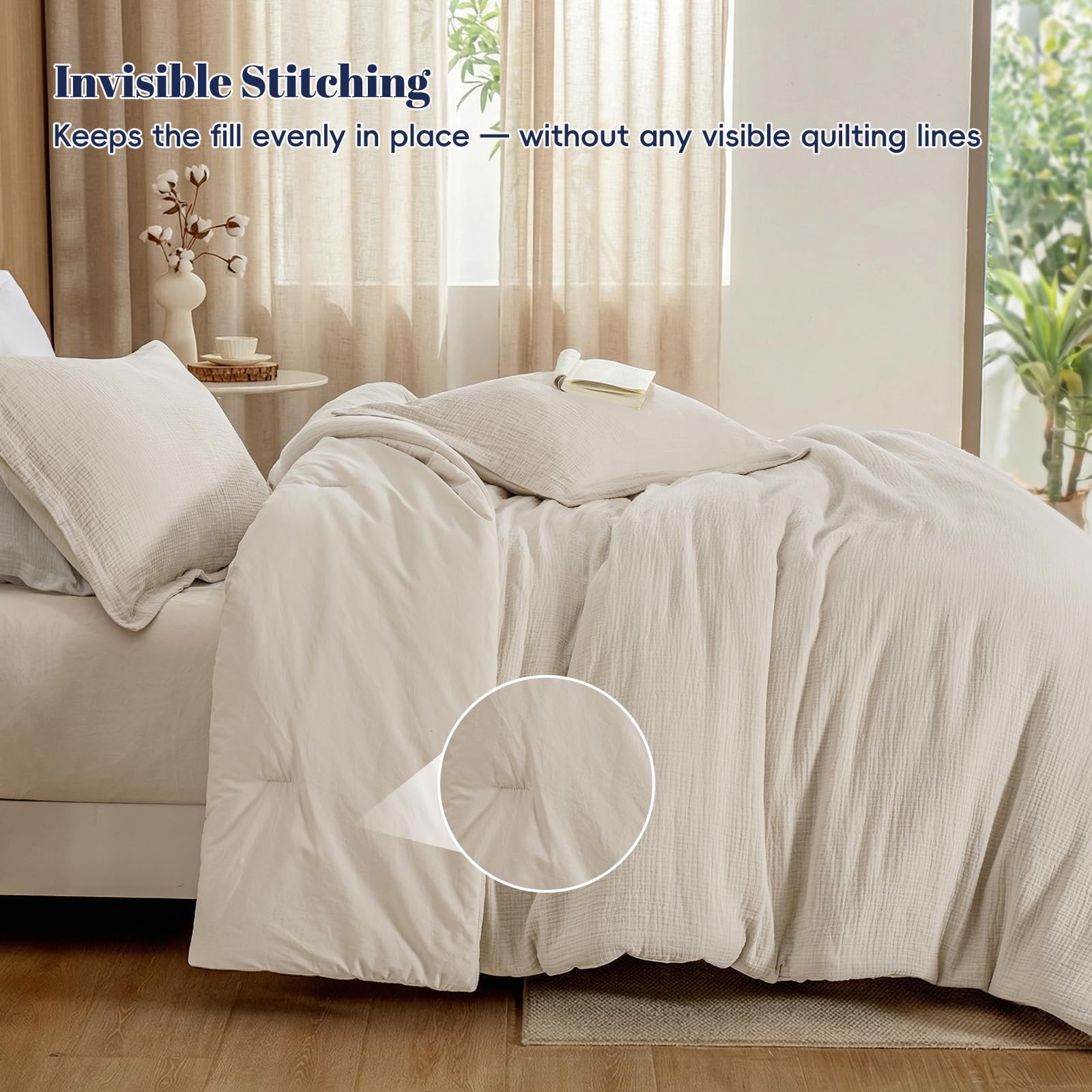 PHF hidden stitching design keeps fill evenly distributed for lasting comfort