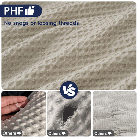 PHF light taupe linen pillow sham for stylish, relaxing bedroom mood.