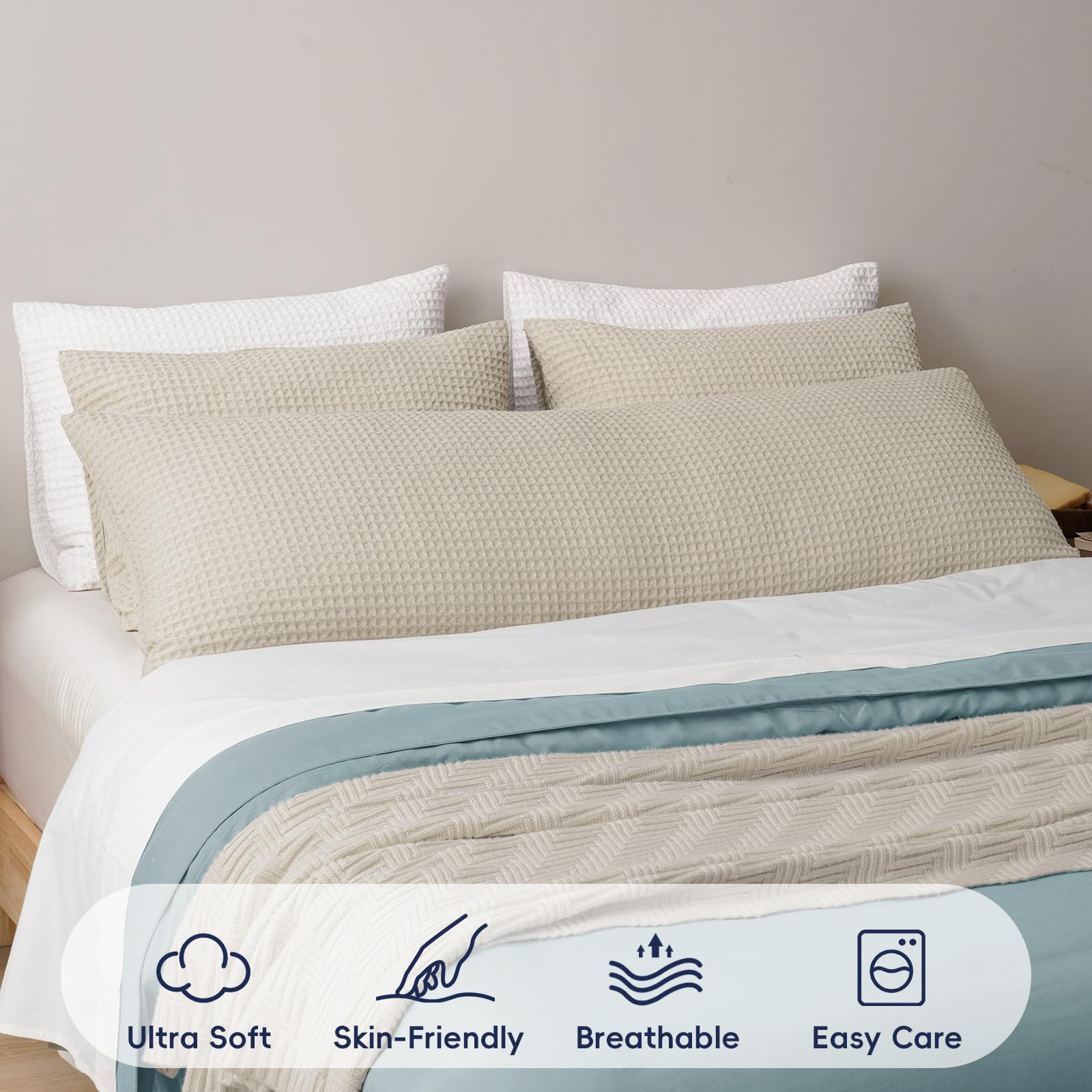 PHF pillowcase skin-friendly fabric promotes comfortable, restful nights.