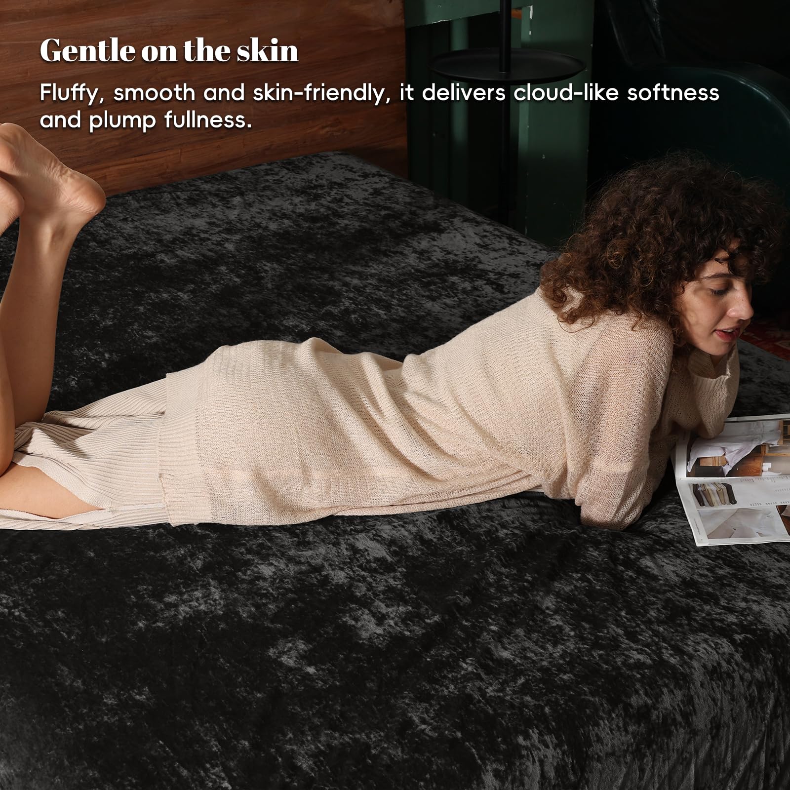 PHF Truly Velvet sheet shows 360-degree elastic for a secure fit.