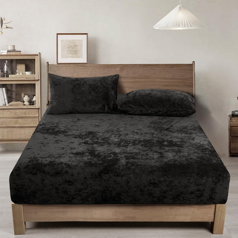 PHF Truly Velvet fitted sheet with 15-inch pocket fits deep mattresses securely.