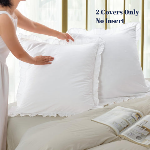 PHF two-piece 26x26 euro sham set ready to dress your bed.