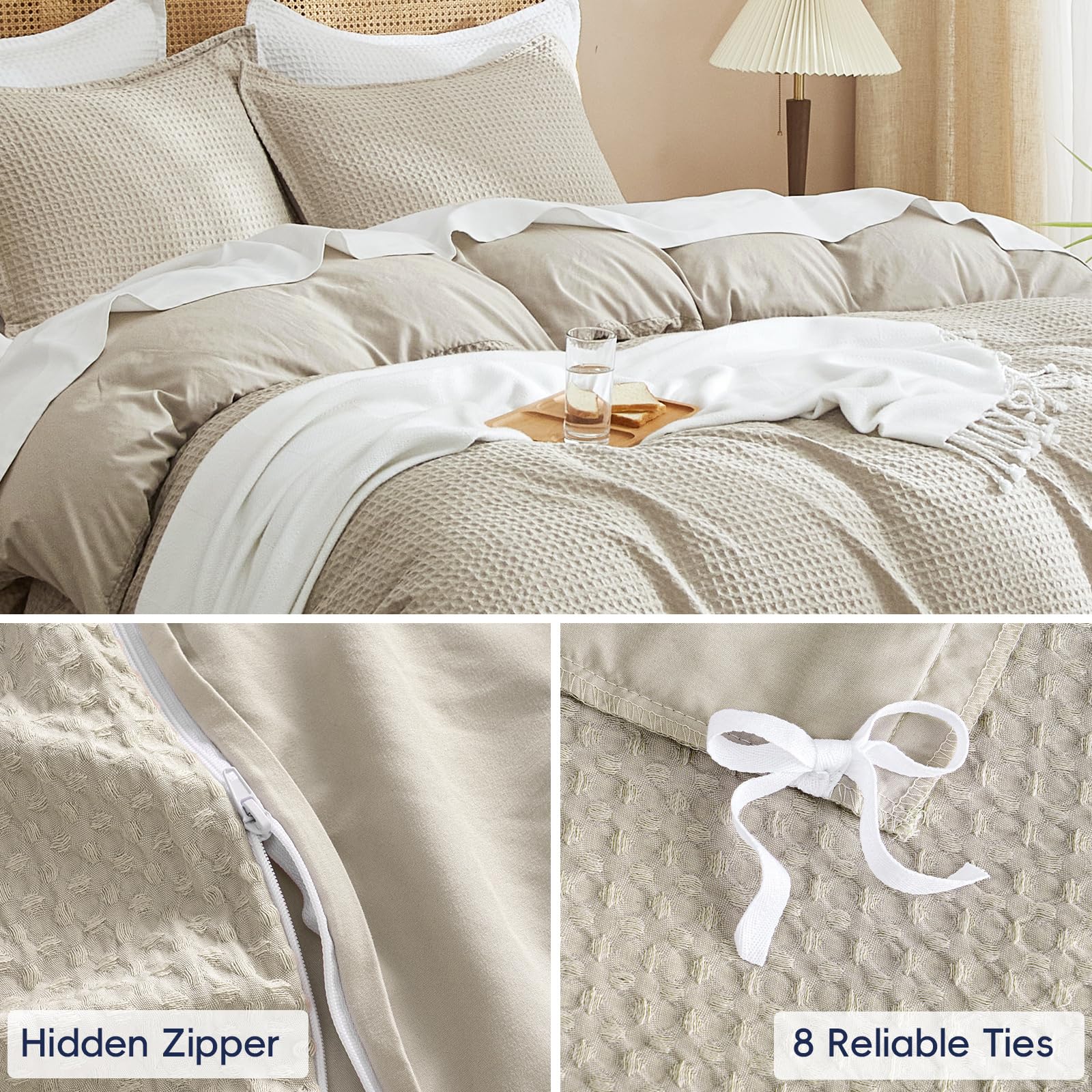 PHF duvet cover is machine washable in cold water for easy care