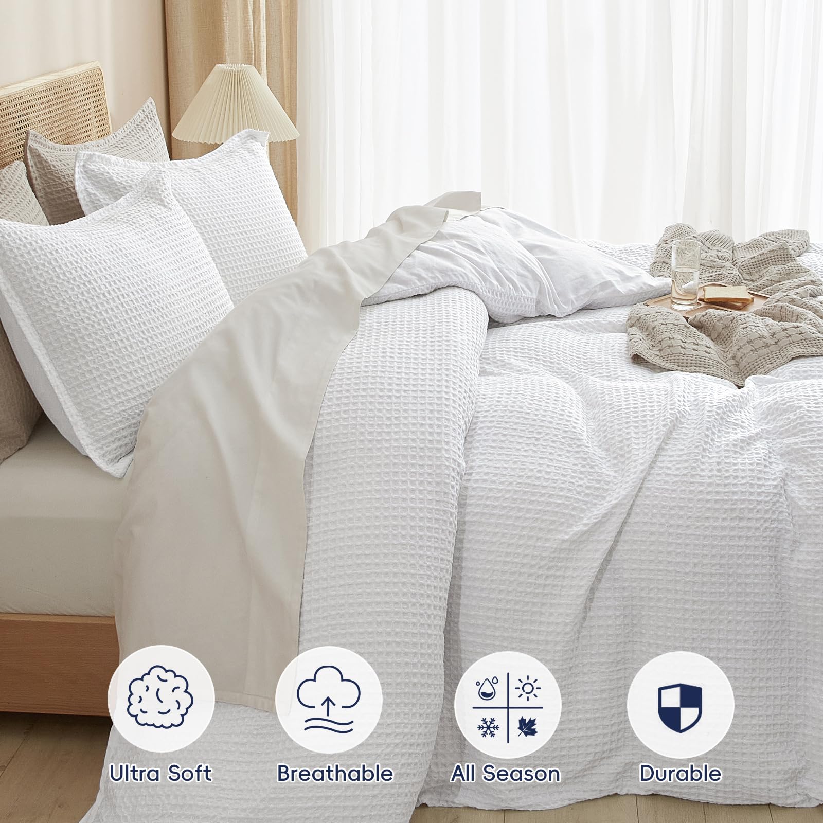 PHF 8 ties and secure zipper prevent shifting during sleep