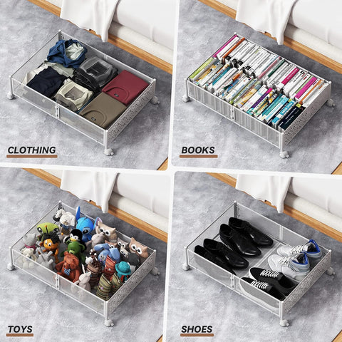 PHINOX foldable under-bed storage flat when not in use
