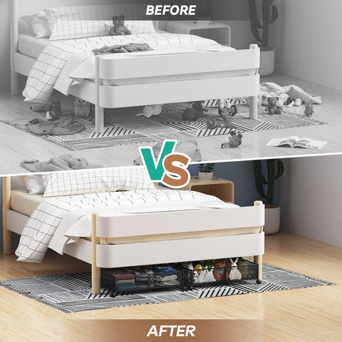 PHINOX under-bed clothes storage idea for seasonal items.