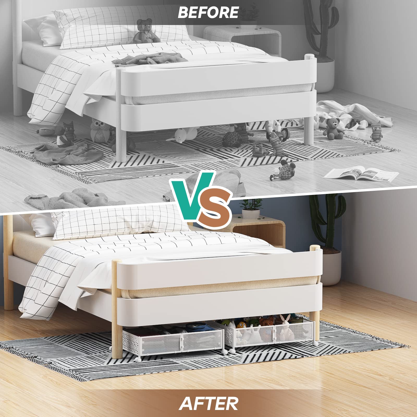PHINOX two-pack setup fits compact bedrooms