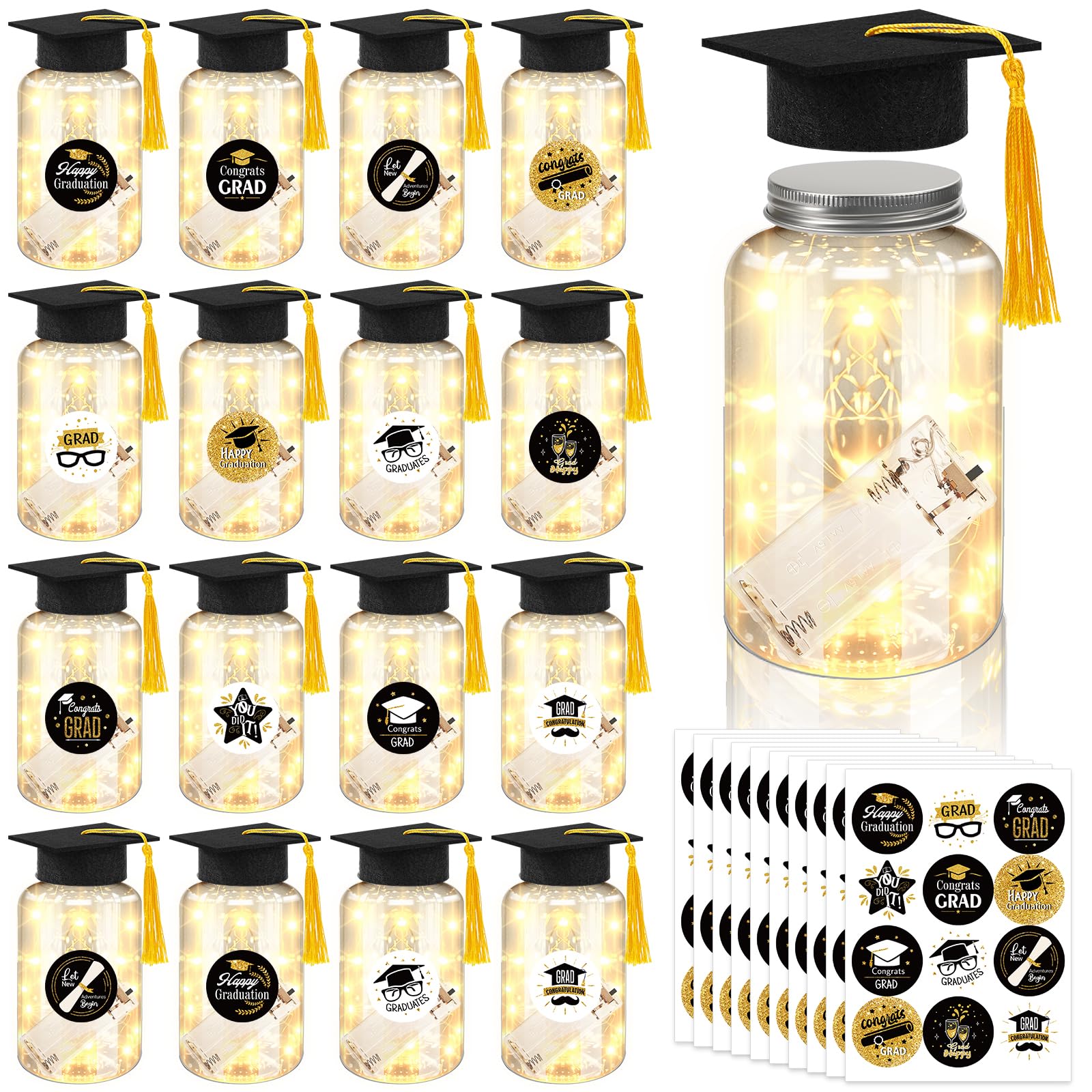 Phoncoo 16-set graduation centerpiece kit for festive table decor