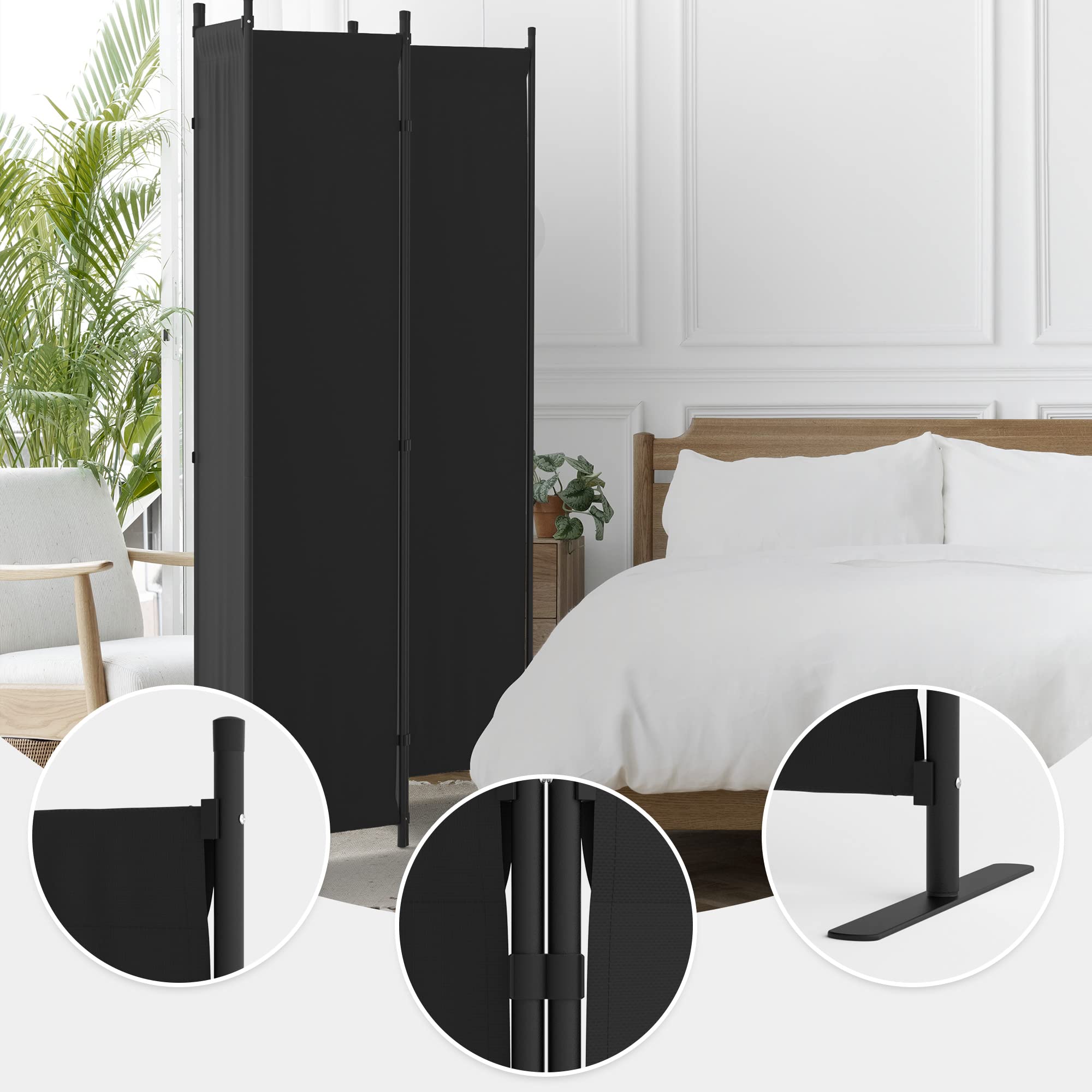 Phonjoroo 88inch privacy screen creates private zones in bedrooms or offices.