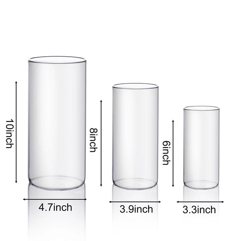 PHOSPHOR hurricane medium clear glass candle holder for versatile decor.