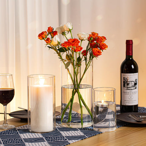PHOSPHOR hurricane open-top frame allows quick candle placement.