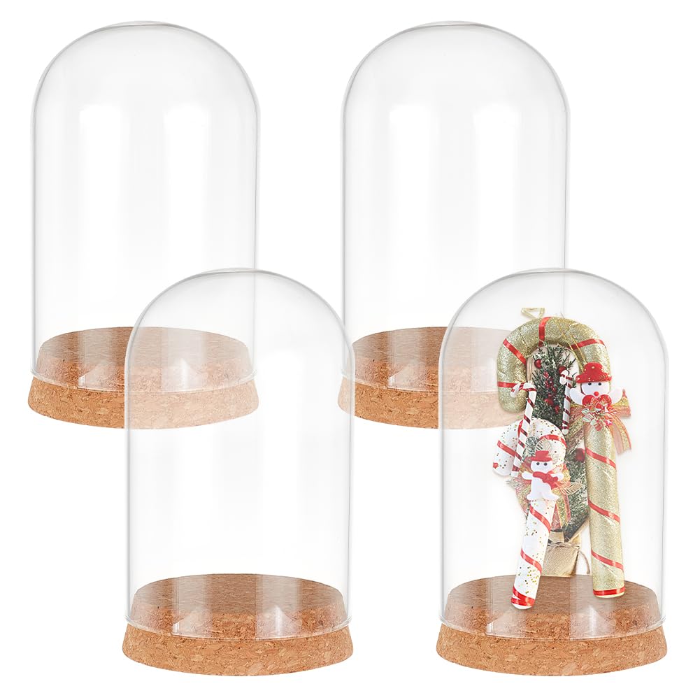 PH PandaHall cloche glass dome with cork base for elegant displays