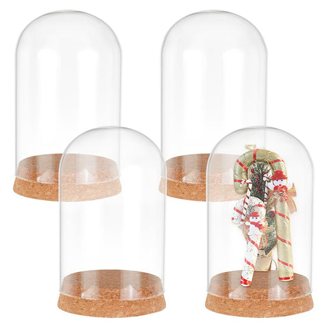 PH PandaHall cloche glass dome with cork base for elegant displays