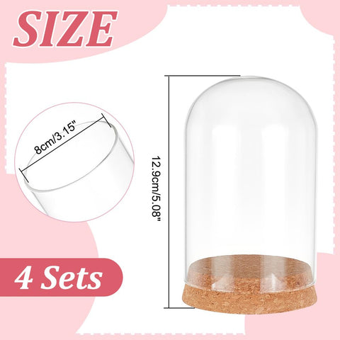 PH PandaHall cloche glass dome over keepsakes for stylish display