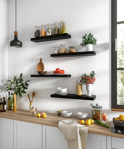 PHPH 17-inch rectangular floating shelf for versatile display