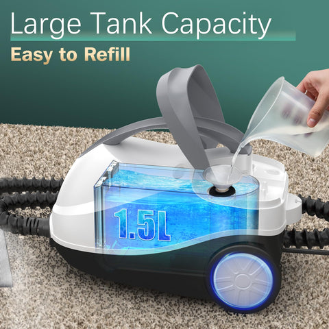 Phueut steam cleaner lightweight build with extended reach for mobility