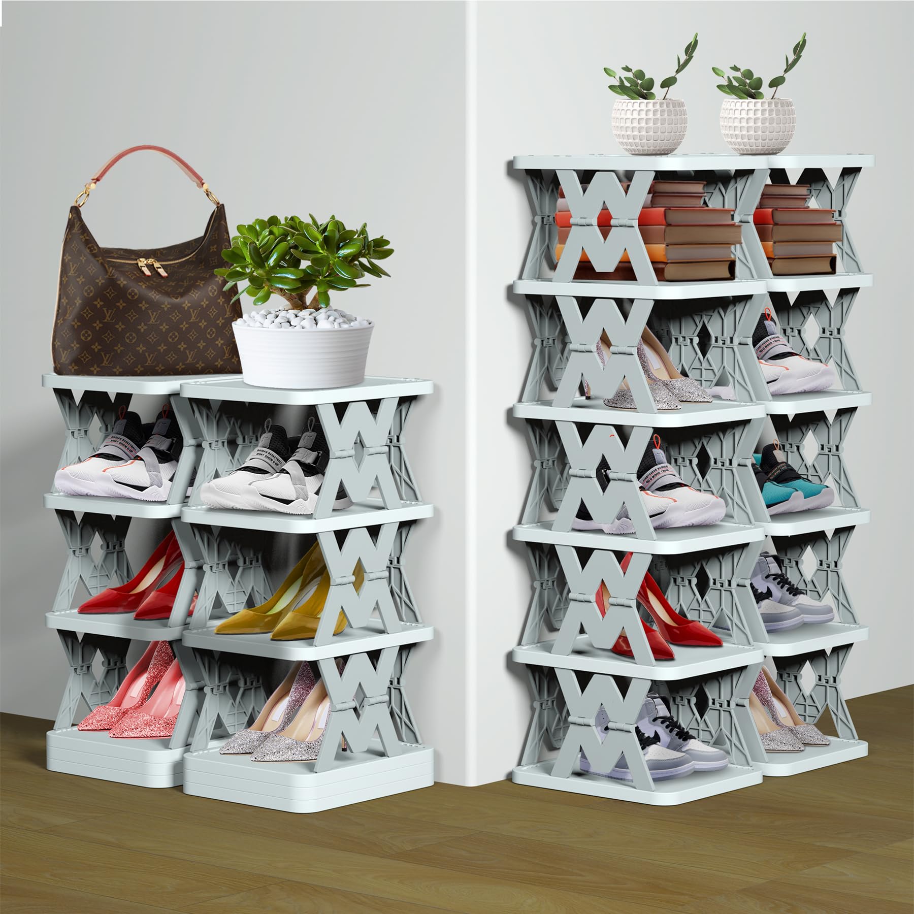 PHUNIGEEFT assembly-free design enables quick setup near entryways.