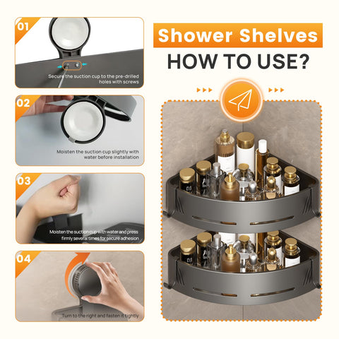 PHX Grove versatile caddy fits tile, glass, marble, and metal surfaces