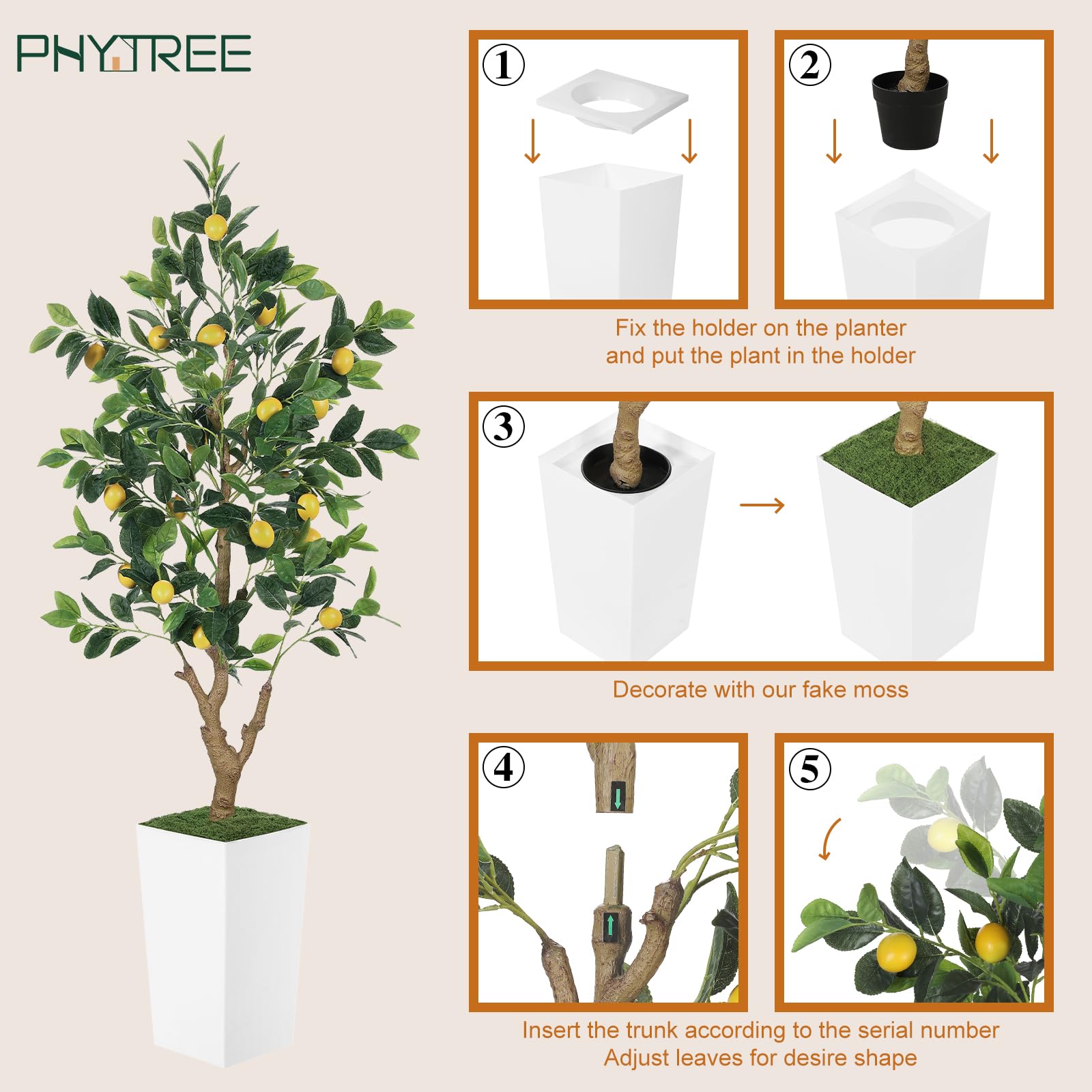 PHYTREE numbered branches facilitate quick assembly and flexible styling.