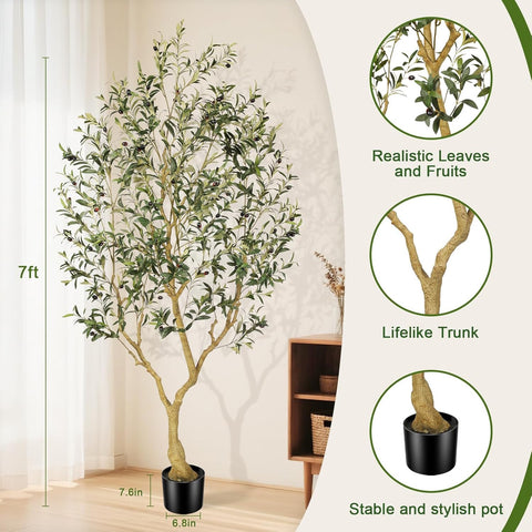 PHYTREE olives are hand-attached for authentic fruit accents in decor.